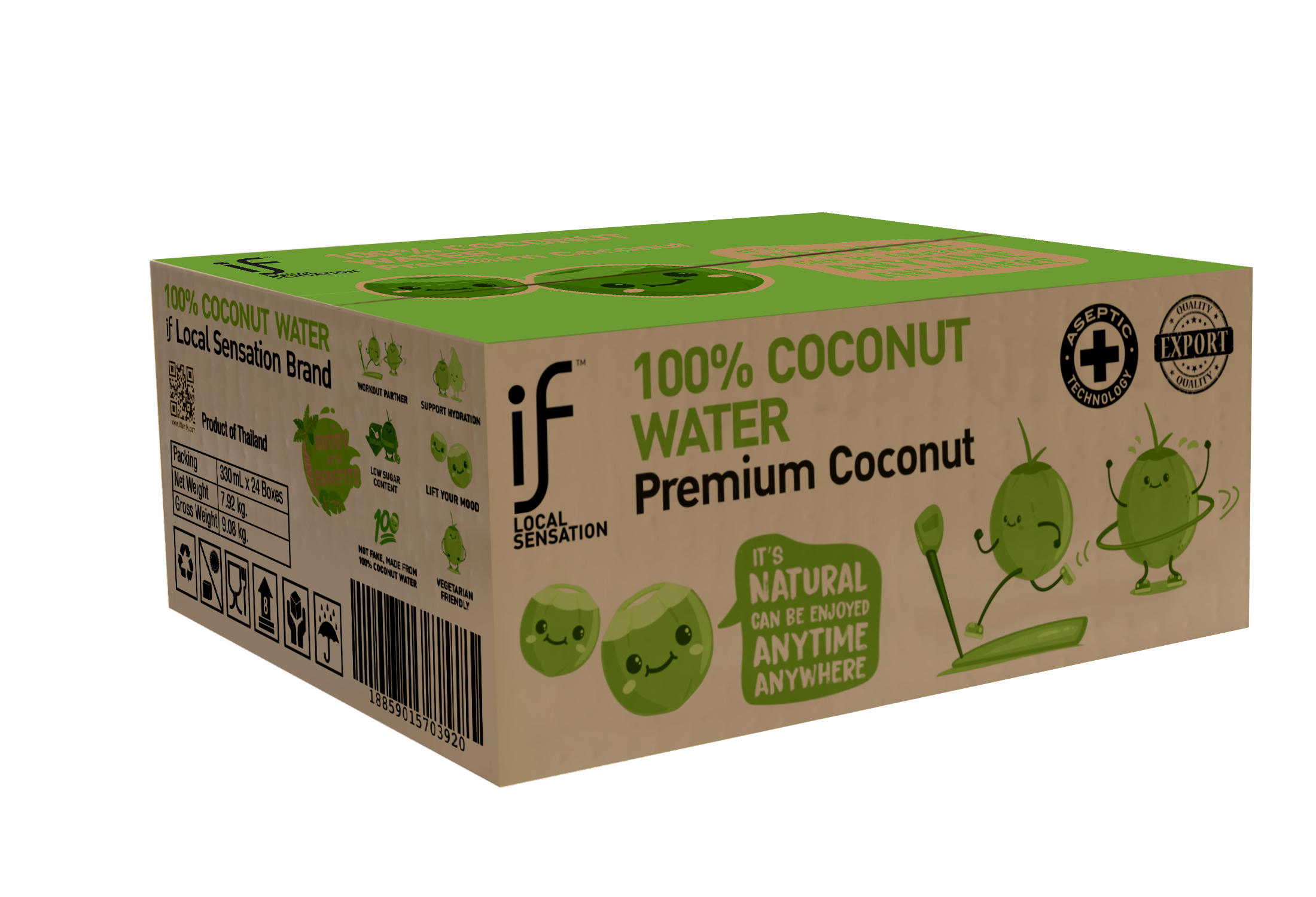 100% Premium Coconut Water 330 ml. 100% Premium Coconut Water 330 ml.