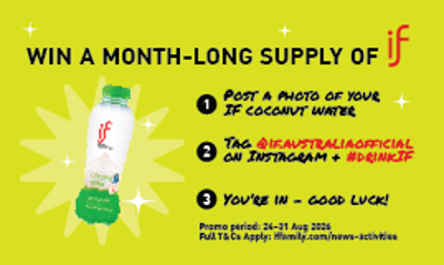 Win a Month’s Supply of IF Coconut Water – Rydges North Sydney Hotel Promotion